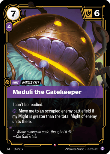 Maduli The Gatekeeper - Riftbound TCG UNL #144