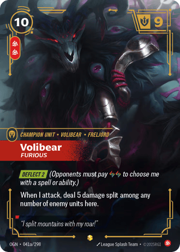 Volibear, Furious - Riftbound TCG OGN #41a