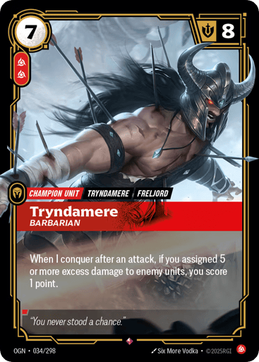 Tryndamere, Barbarian - Riftbound TCG OGN #34