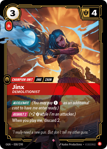 Jinx, Demolitionist - Riftbound TCG OGN #30