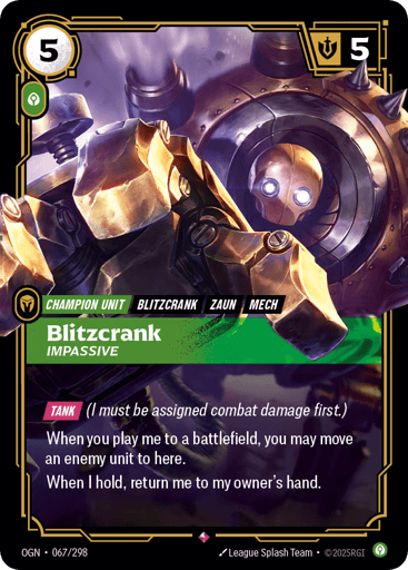 Blitzcrank, Impassive - Riftbound TCG OGN #67