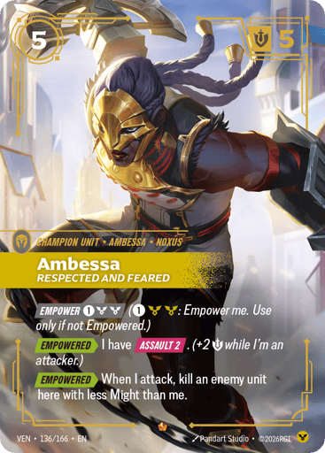 Ambessa, Respected And Feared - Riftbound TCG VEN #136