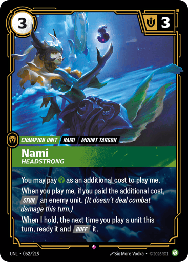 Nami, Headstrong - Riftbound TCG UNL #52