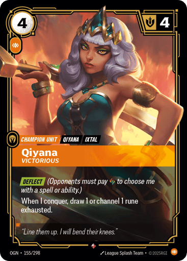 Qiyana, Victorious - Riftbound TCG OGN #155
