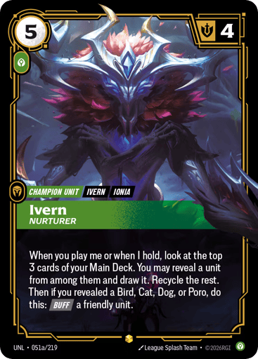 Ivern, Nurturer - Riftbound TCG UNL #51a