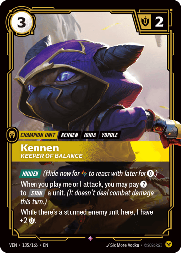 Kennen, Keeper Of Balance - Riftbound TCG VEN #135