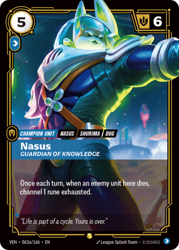 Nasus, Guardian Of Knowledge - Riftbound TCG VEN #63a