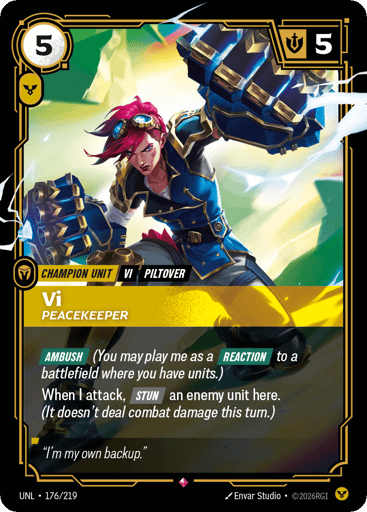 Vi, Peacekeeper - Riftbound TCG UNL #176
