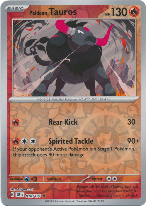 SSP - Paldean Tauros - 018/191