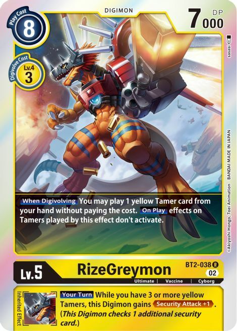 RizeGreymon (Resurgence Booster Reprint) - BT2-038