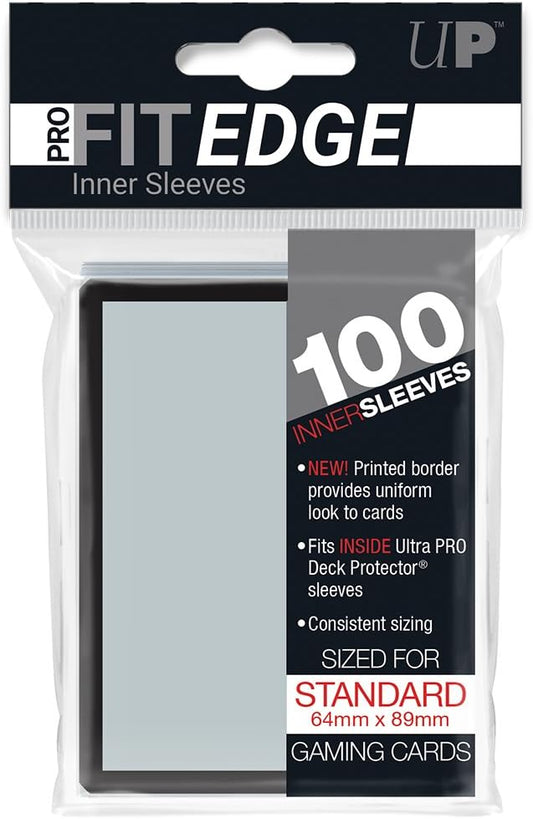 Ultra Pro - Fit Edge Inner Sleeves (100 ct) - Black Border