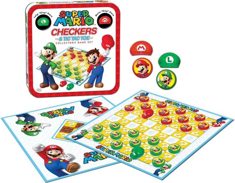 Super Mario Bros(TM) Checkers & Tic-Tac-Toe Collector's Edition (Tin)