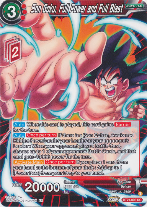 Son Goku, Full Power and Full Blast - BT21-003
