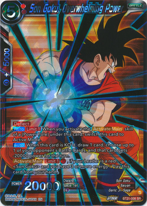Son Goku, Overwhelming Power - BT21-008