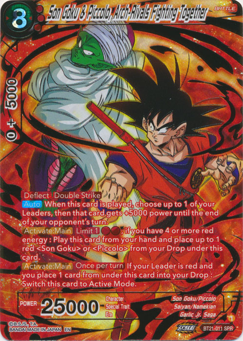 Son Goku & Piccolo, Arch-Rivals Fighting Together (SPR) - BT21-011