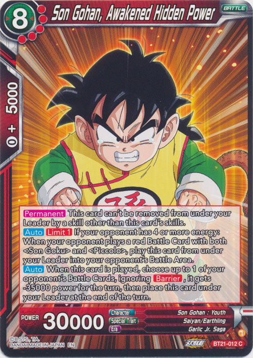 Son Gohan, Awakened Hidden Power - BT21-012