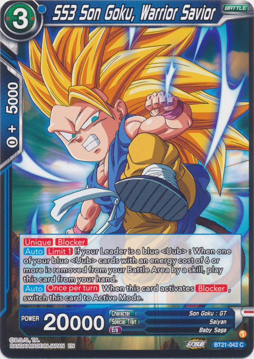 SS3 Son Goku, Warrior Savior - BT21-042