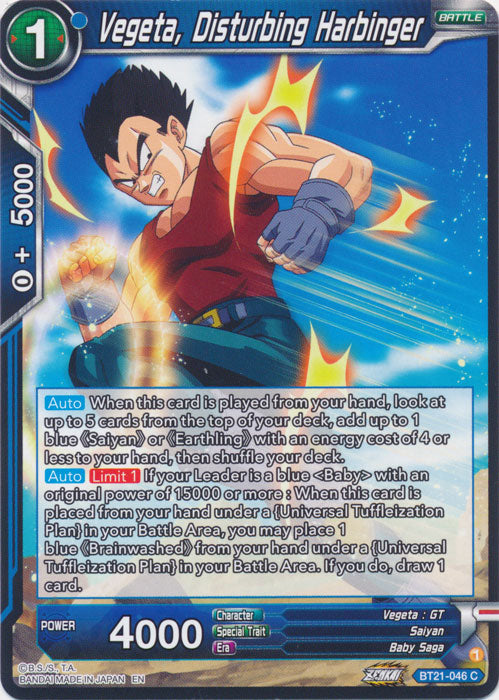 Vegeta, Disturbing Harbinger - BT21-046