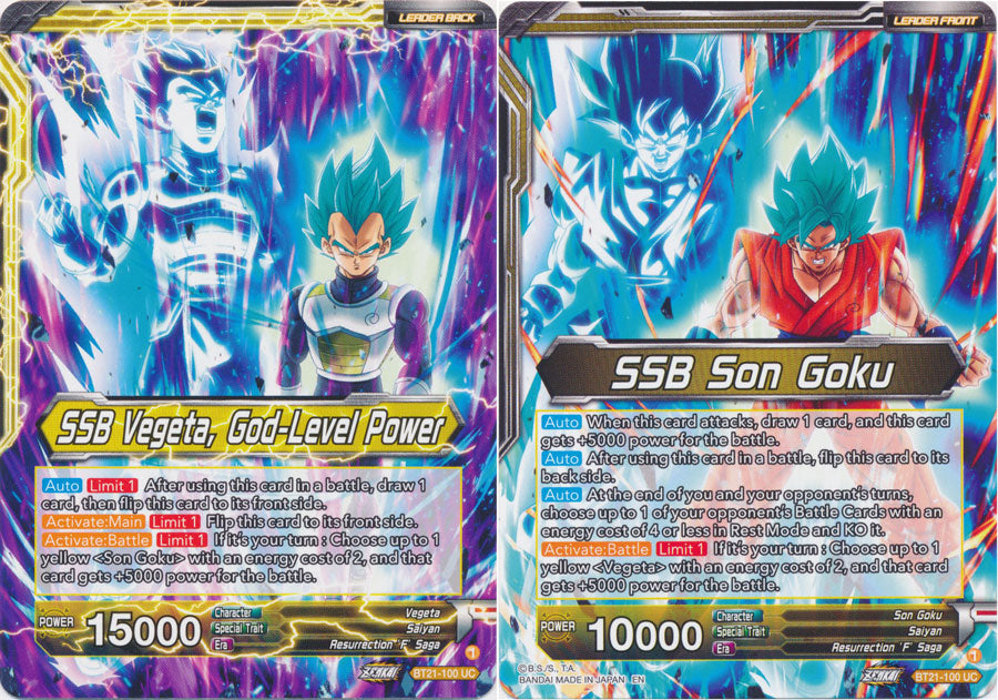 SSB Son Goku // SSB Vegeta, God-Level Power - BT21-100