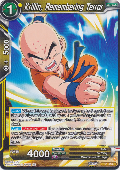 Krillin, Remembering Terror - BT21-116