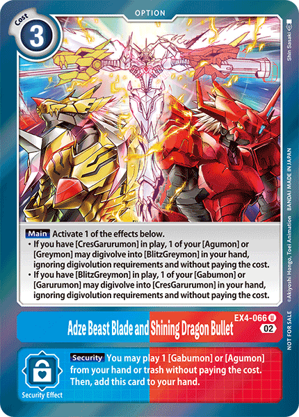 Adze Beast Blade and Shining Dragon Bullet - EX4-066