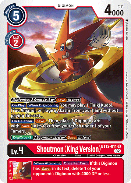 Shoutmon (King Version) - BT12-011