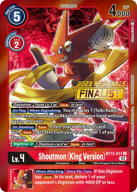 Shoutmon (King Version) - BT12-011